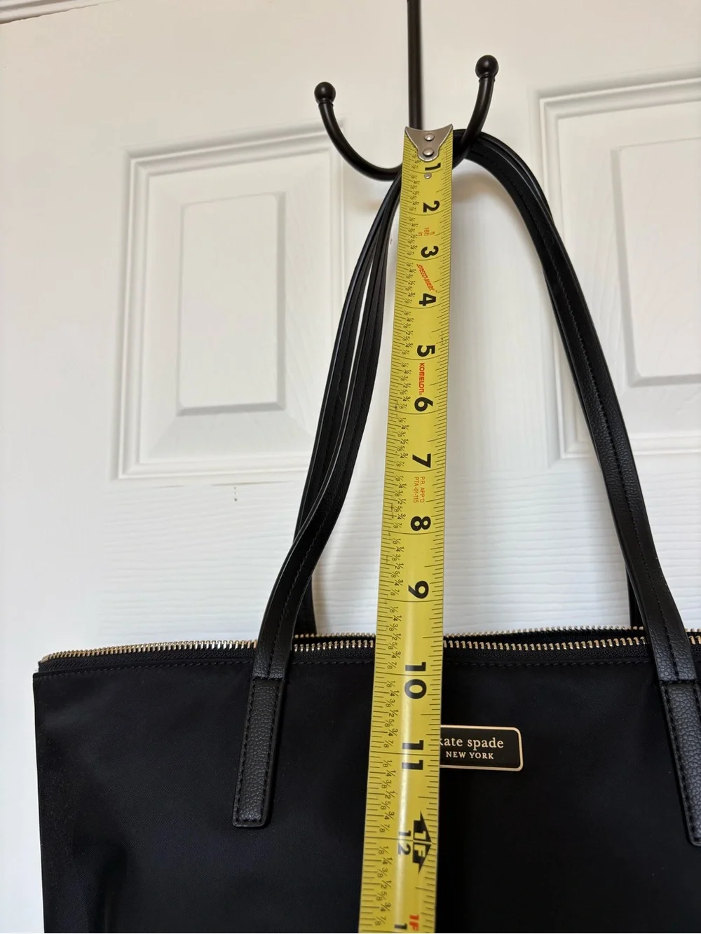 kate spade Black Nylon Tote with Leather Handles